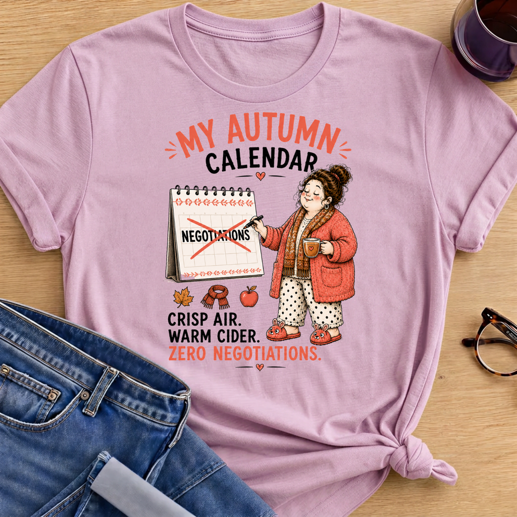 My Autumn Calendar T-Shirt - Light Pink
