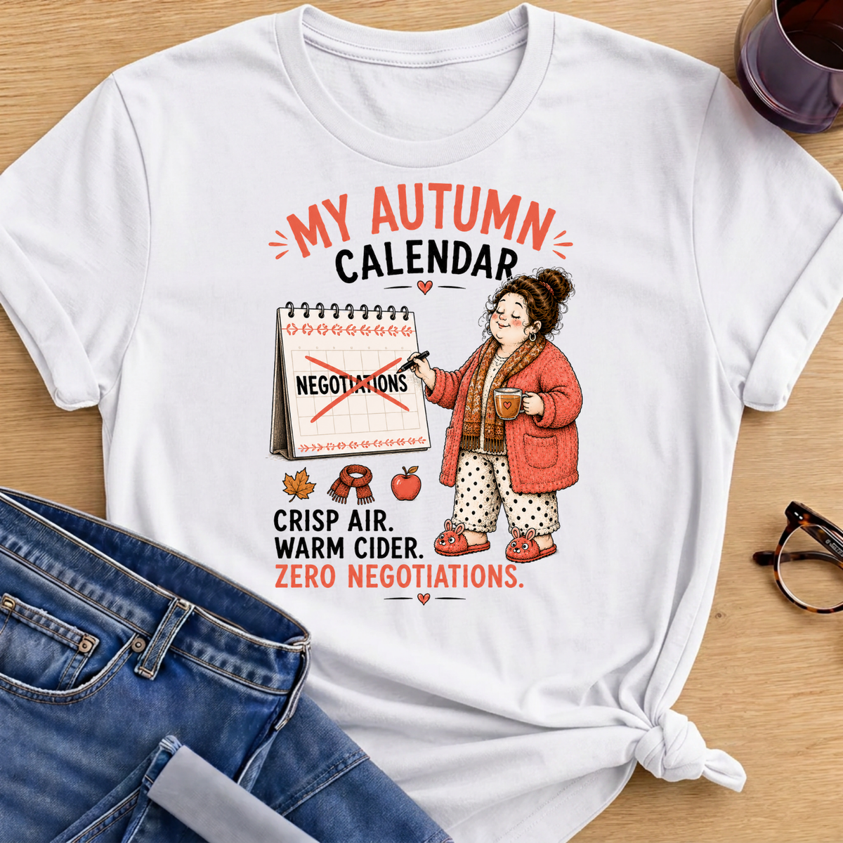 My Autumn Calendar T-Shirt - White