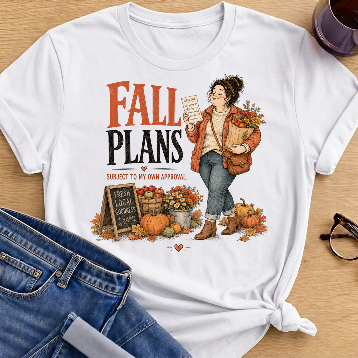 My Fall Plans T-Shirt - White
