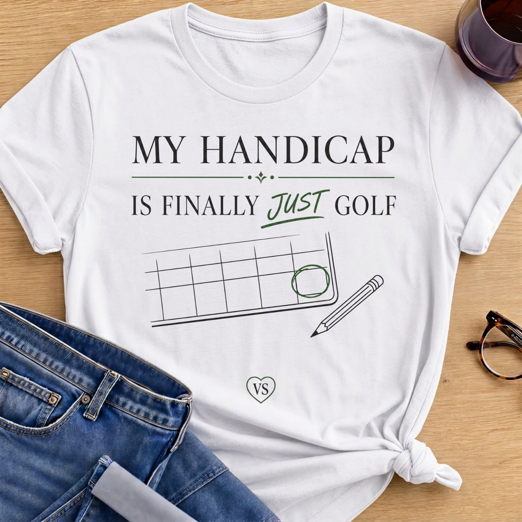 My Handicap Is Finally Just Golf T-Shirt - White