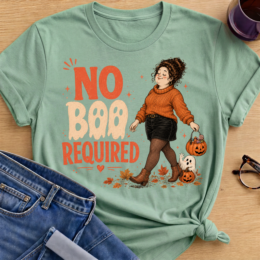 No Boo Required T-Shirt - Mint Green