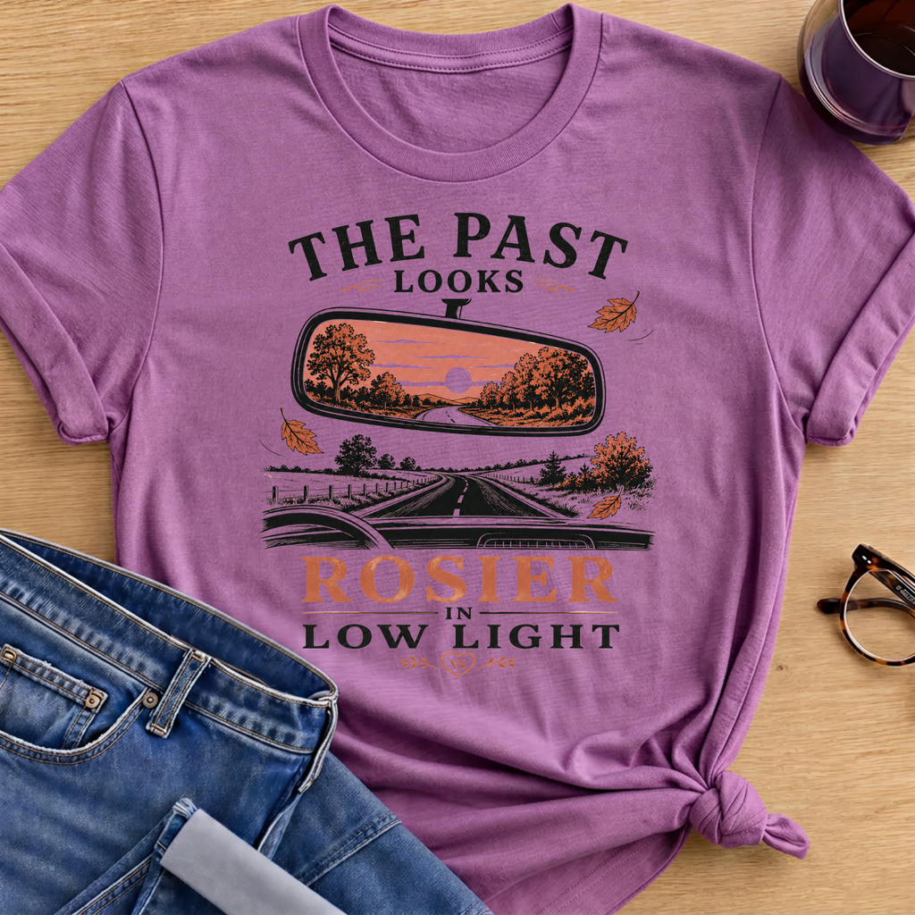 Past is Rosier T-Shirt - Heather Radiant Orchid