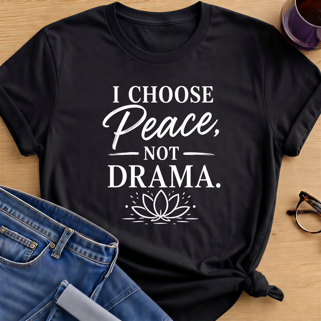 Peace Not Drama T-Shirt - Black