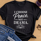 Peace Not Drama T-Shirt - Black