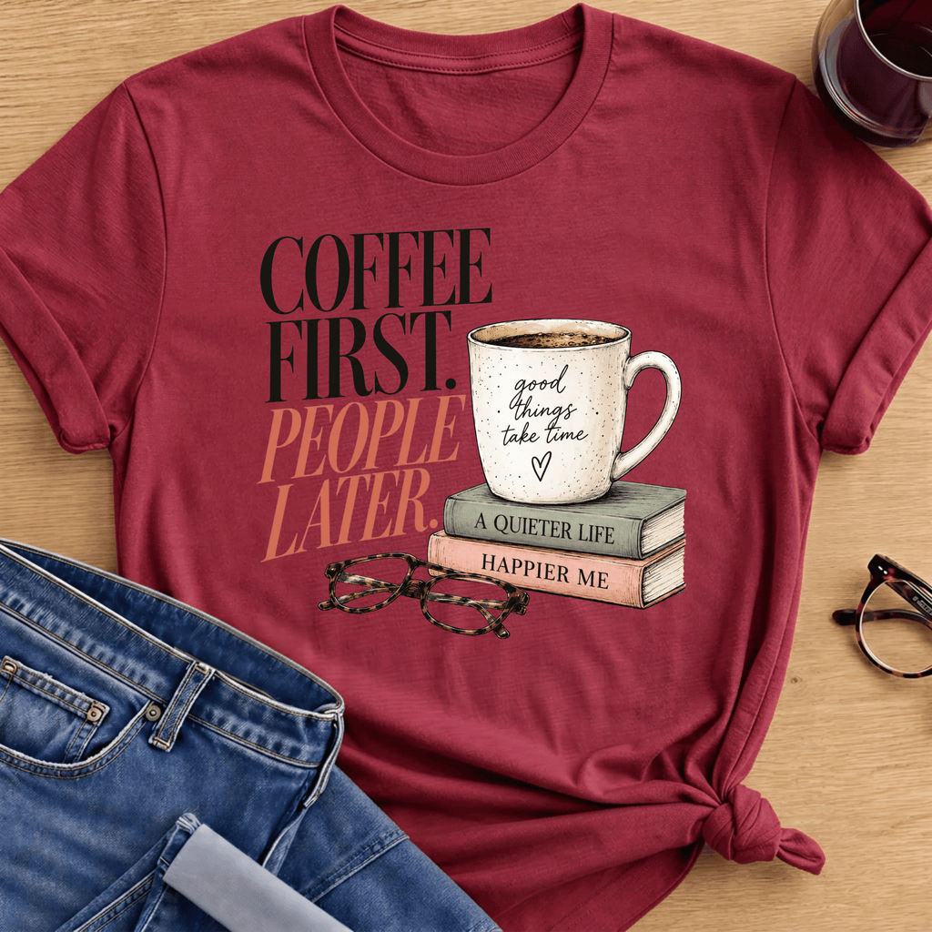 People Later T-Shirt - Antique Cherry Red