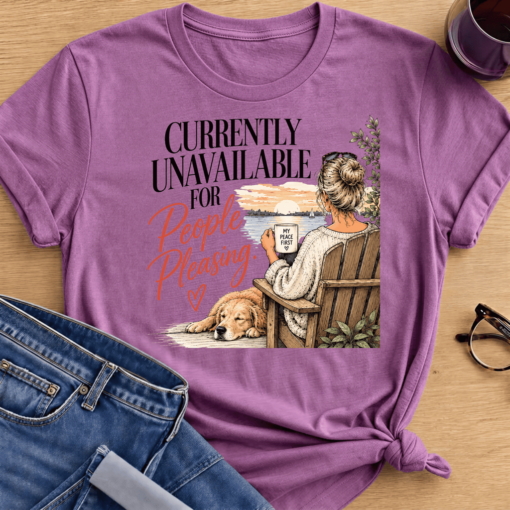 People Pleasing NO T-Shirt - Heather Radiant Orchid