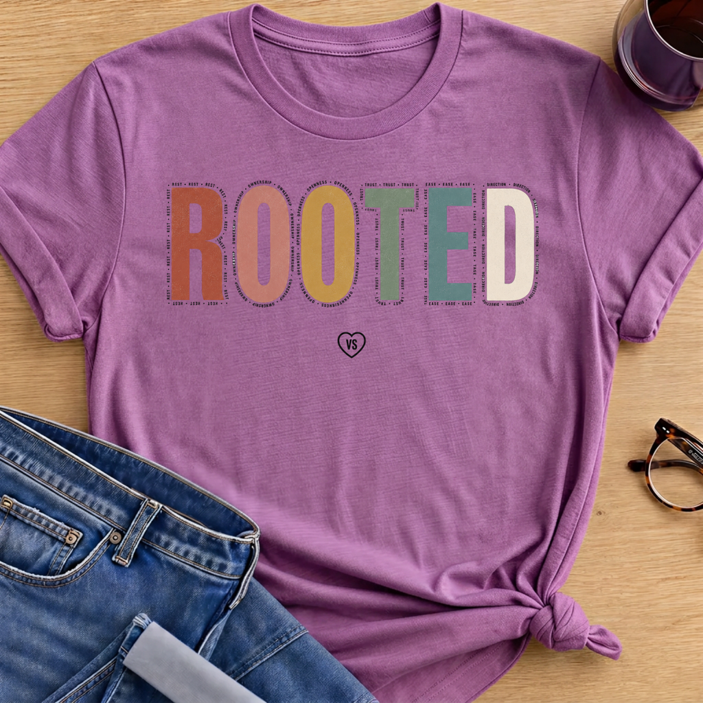 ROOTED T-Shirt - Heather Radiant Orchid