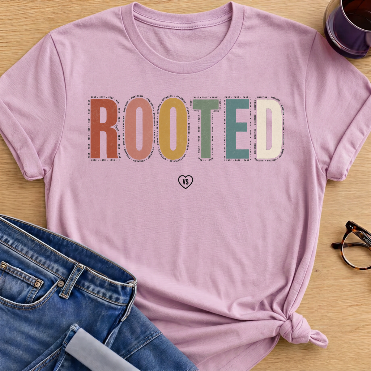 ROOTED T-Shirt - Light Pink