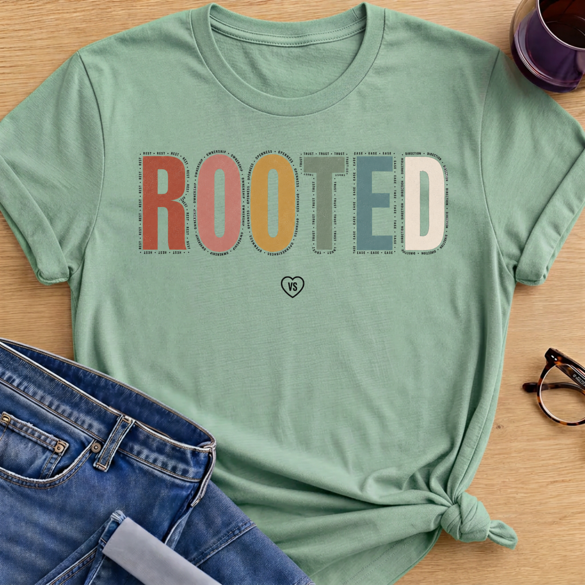 ROOTED T-Shirt - Mint Green