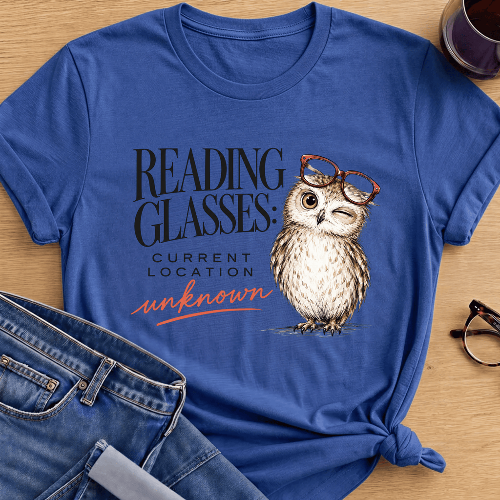 Reading Glasses T-Shirt - Royal