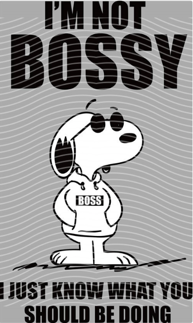 Snoopy Not Bossy DTF Transfer