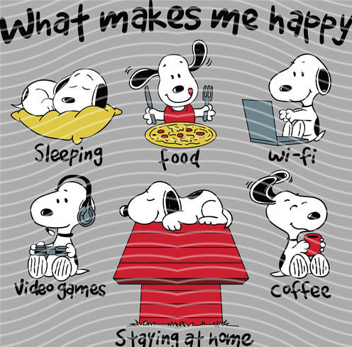 What Makes Me Happy Snoopy DTF Transfer