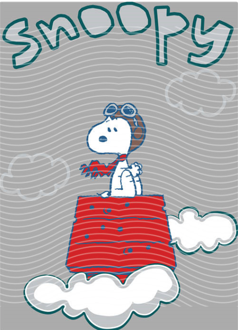 Snoopy Flying Ace DTF Transfer