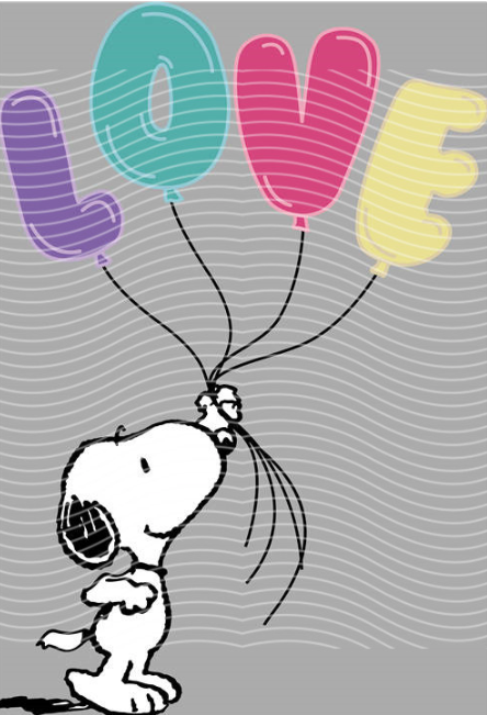 Snoopy LOVE Balloons DTF Transfer