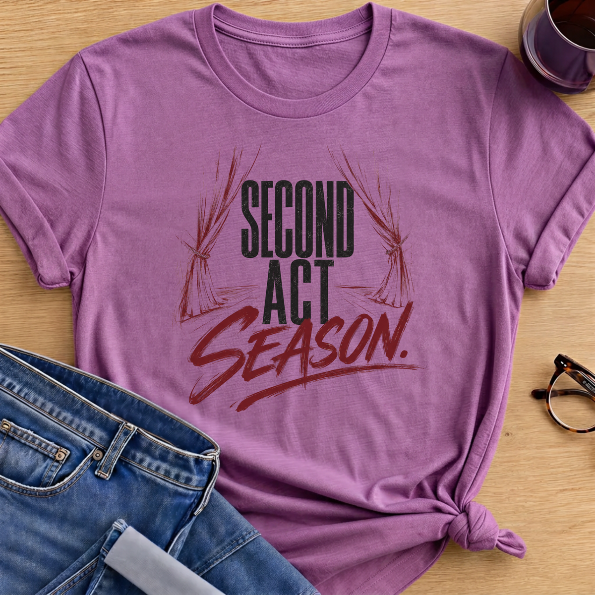 Second Act T-Shirt - Heather Radiant Orchid