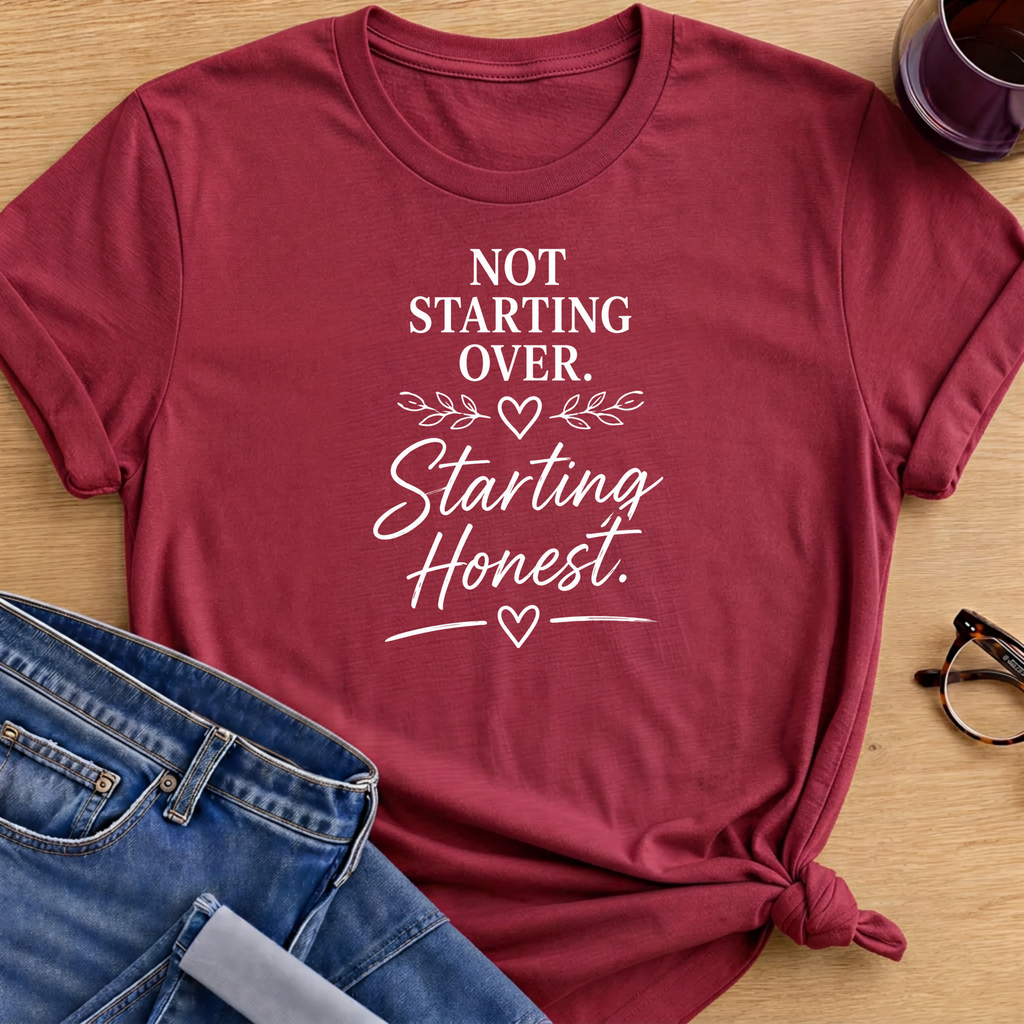 Starting Honest  T-Shirt - Antique Cherry Red