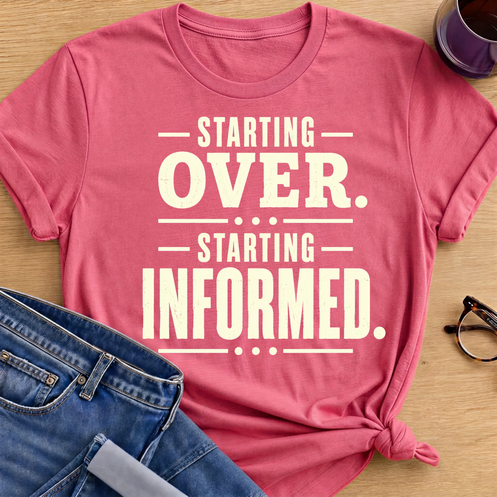 Starting Informed T-Shirt - Coral Silk
