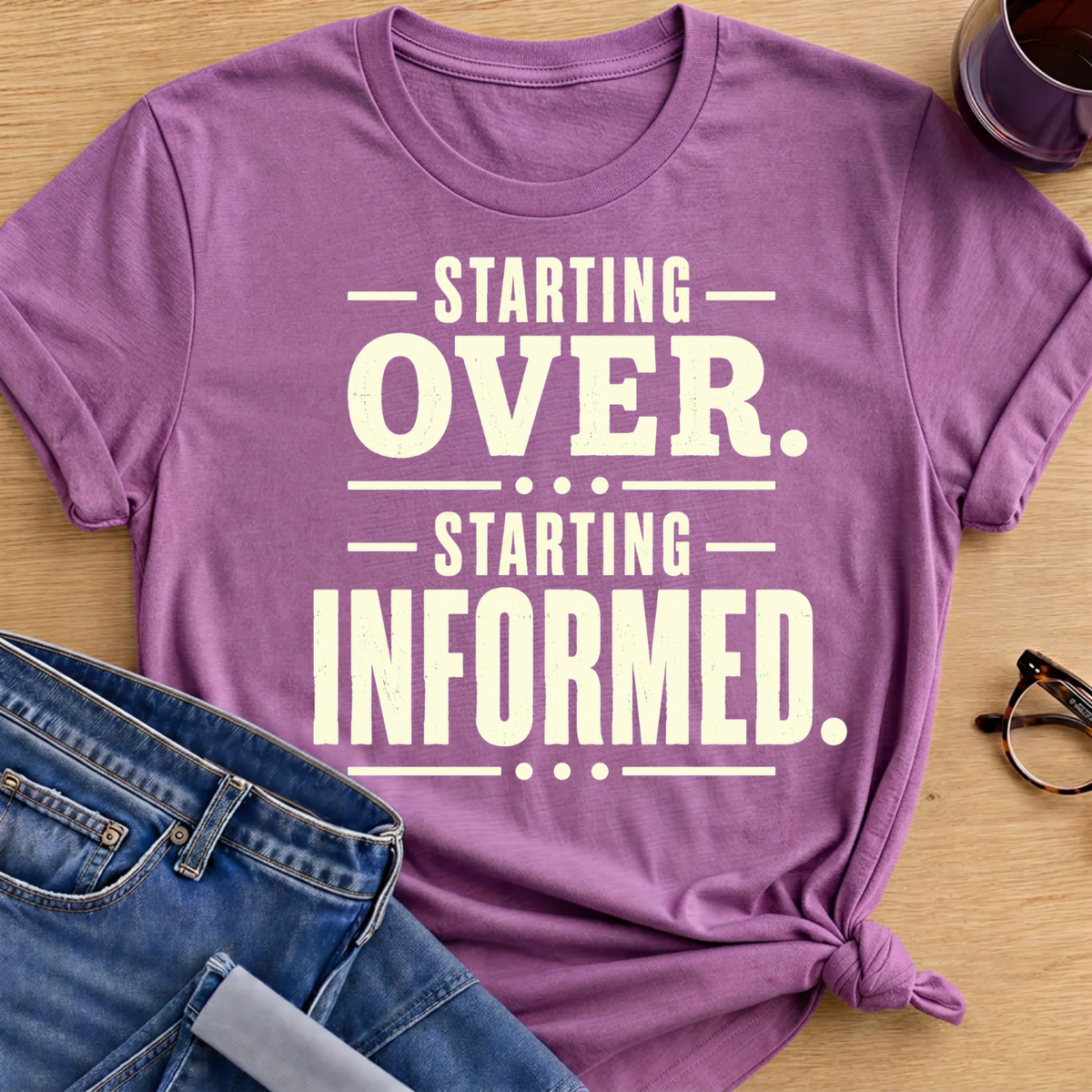 Starting Informed T-Shirt - Heather Radiant Orchid