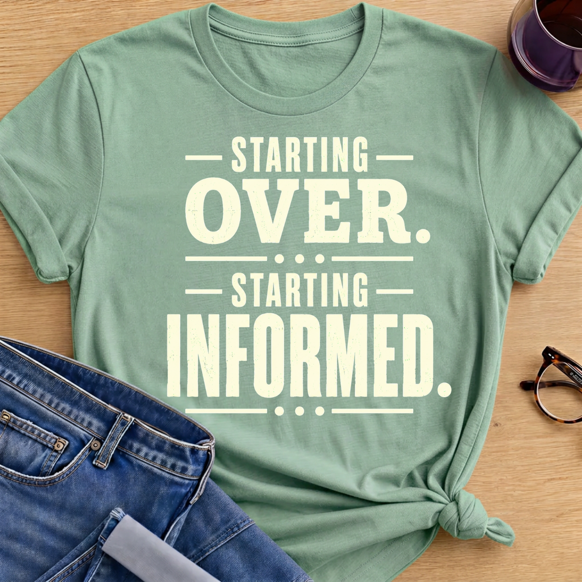Starting Informed T-Shirt - Mint Green