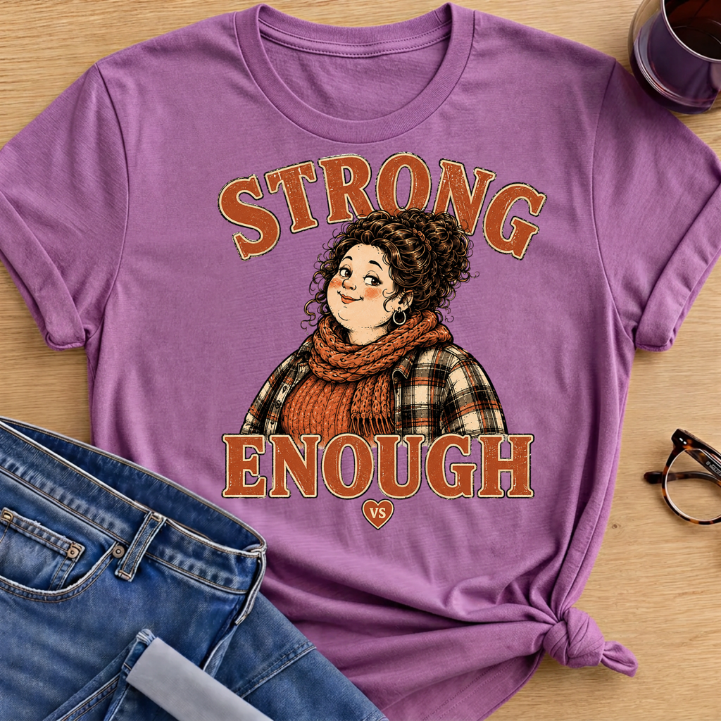 Strong Enough T-Shirt - Heather Radiant Orchid