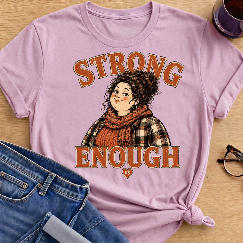 Strong Enough T-Shirt - Light Pink