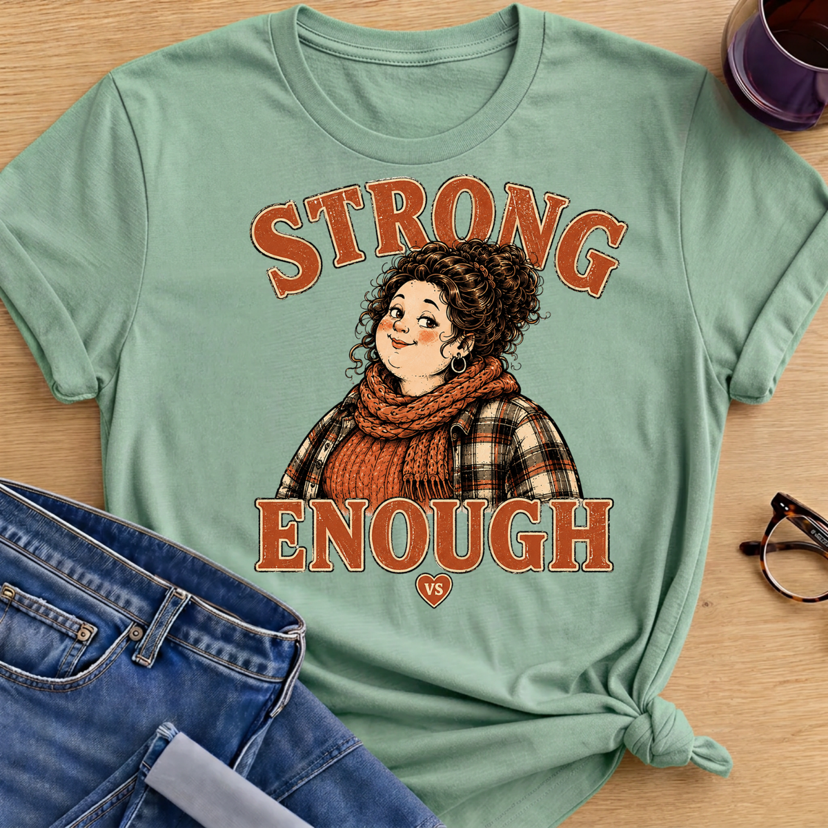 Strong Enough T-Shirt - Mint Green