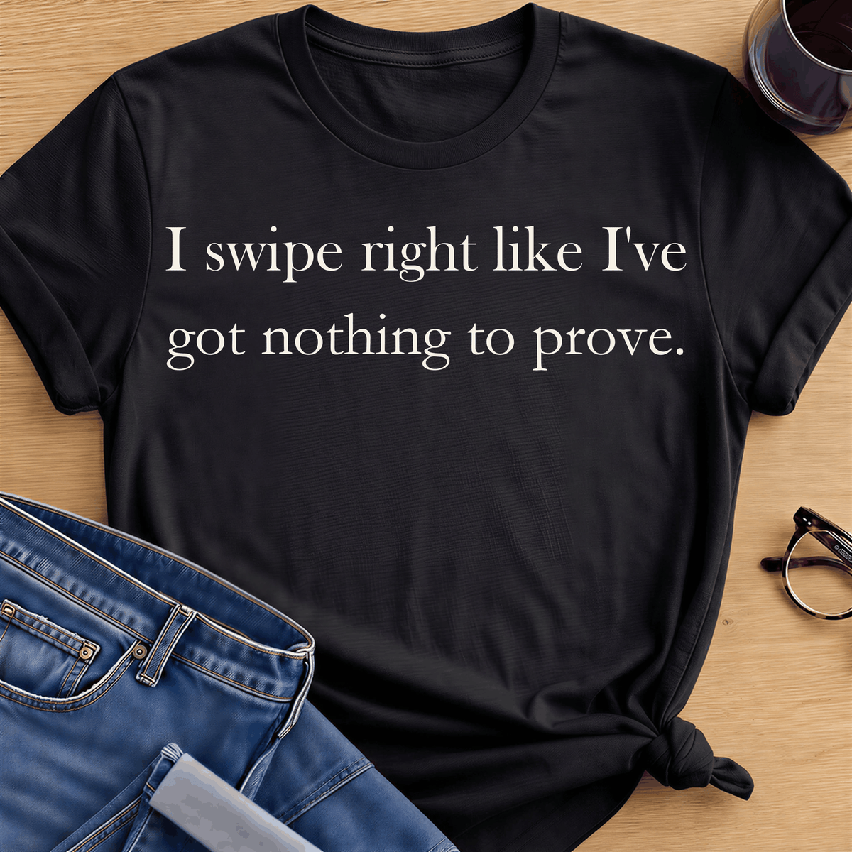 Swipe Right T-Shirt - Black