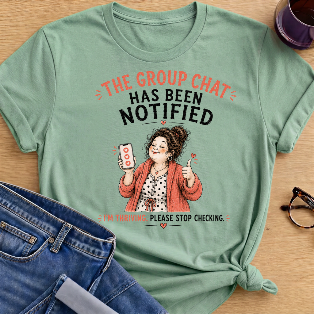 The Group Chat has been Notified T-Shirt - Mint Green