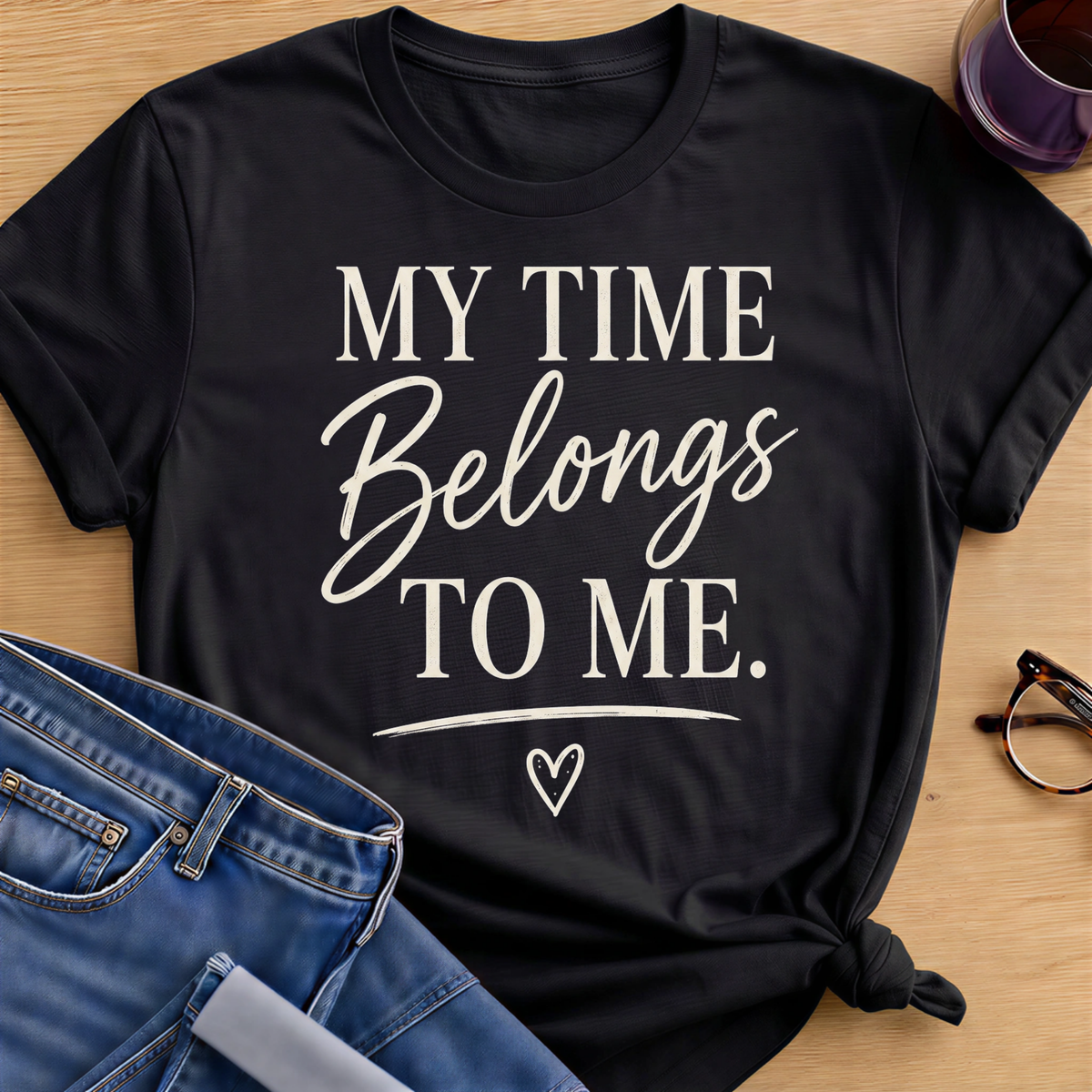 Time Belongs T-Shirt - Black