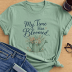 Time has Bloomed T-Shirt - Mint Green