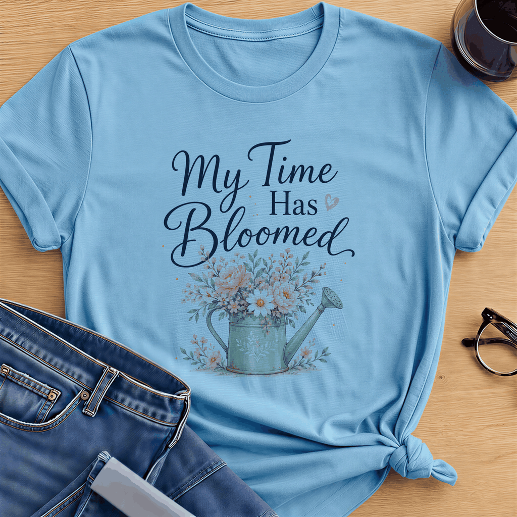 Time has Bloomed T-Shirt - Sky