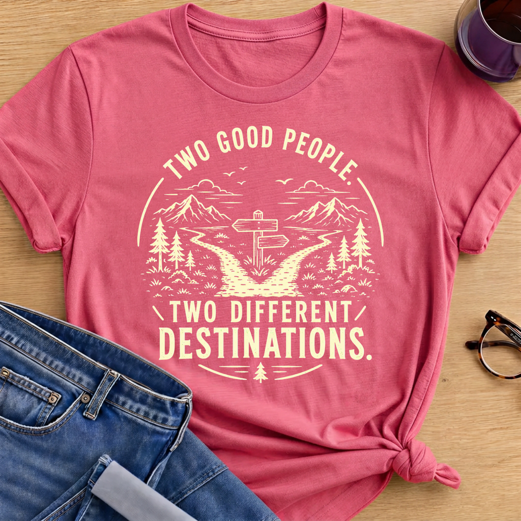 Two Good People T-Shirt - Coral Silk