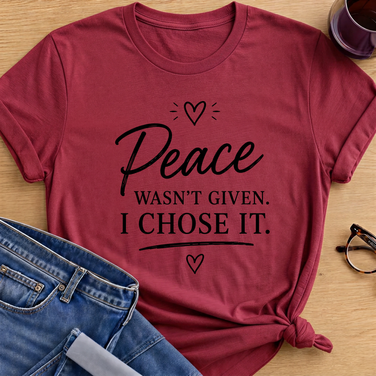 Visual Volume T-Shirt - Antique Cherry Red